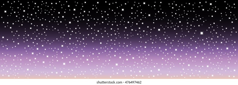 Black Night sky with stars. Vector image