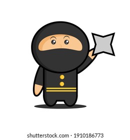 Negro ninja lindo personaje, este personaje es tan lindo