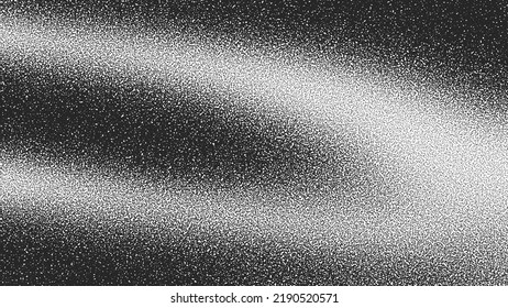 Black Noise Stipple Dots Halftone Gradient Vector Dynamic Textured Background. Hand Drawn Dotwork Abstract Grungy Grainy Texture. Pointillism Art Fluid Abstraction Dotted Grunge Graphical Illustration