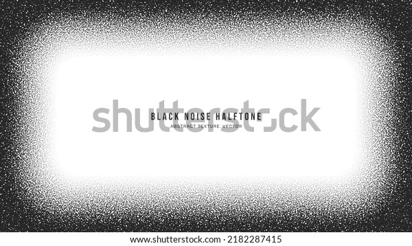 Black Noise Stipple Dots Halftone Vector\
Vignette Rounded Frame Isolate On White. Hand Drawn Dotwork\
Abstract Grungy Grainy Texture. Pointillism Art Abstraction Dotted\
Graphic Grunge\
Illustration