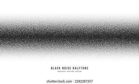 Black Noise Stipple Dotted Halftone Gradient Vector Straight Line Loopable Border Isolated On White  Hand Drawn Dotwork Abstract Gritty Grain Worn Seamless Texture  Dot Work Art Conceptual Abstraction