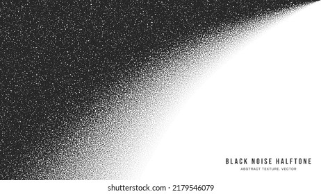 Noir Bruit Étouffé Découpage Dégradé demi-teint Image Vectorielle Bordure Arrondie Lisse Isolée Sur Fond Blanc. Texture Graine Abstraite Dessinée À La Main. Pliage d'art Pointillisme dessiné à la main Forme d'Abstraction conceptuelle