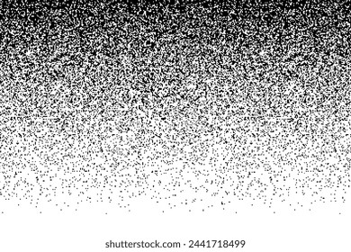 Black noise stipple. Sand grain effect. Abstract vector background