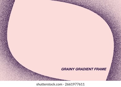 Black Noise Texture Dotted Borders. Grainy Gradient Design Elements Vector Set. Different Variations Halftone Handdrawn Dotted With Dust Grainy Texture Collection. Pattern elements easy to use.