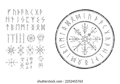 Schwarzes nordisches Symbol, Vektorset