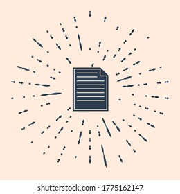Black Note paper with pinned pushbutton icon isolated on beige background. Memo paper sign. Abstract circle random dots. Vector Illustration