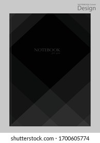Portada negra de diseño de imagen de material fotográfico y archivo vectorial-EPS