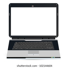 Black notebook on white background. EPS8 vector