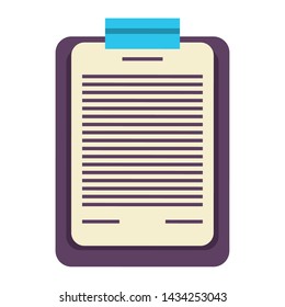 black notebook on white background and isolated symbols vector illustration graphic design