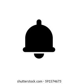 Black notification icon vector sign