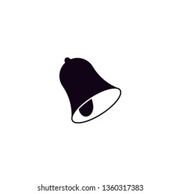 black notification ring icon with white background