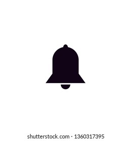black notification ring icon with white background
