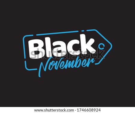 Black November Friday design sale title banner simple vector Foto stock © 