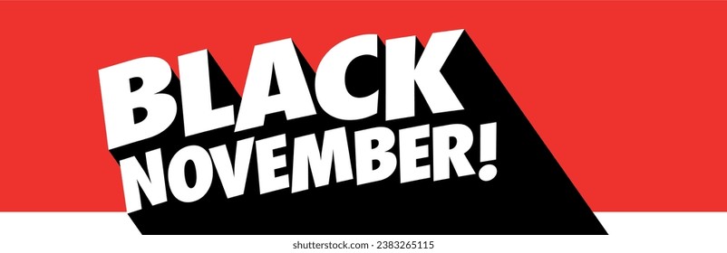 Black november with long shadow