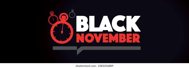 Black november on black background