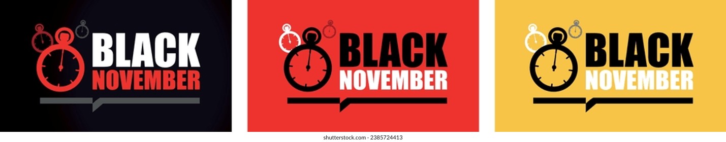 Black november on black,red and yellow background