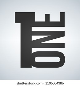 Black number one logo template, vector illustrations isolated on white background.