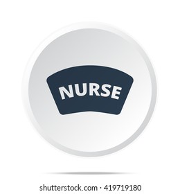 Black Nurse icon on white web button