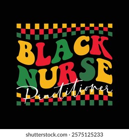 Black Nurse Practitioner vintage graphic 