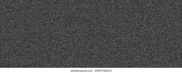 Black nylon seamless bg with diamond mesh pattern. Sportswear jersey fabric with texture. Synthetic material for sports equipment. Vector background