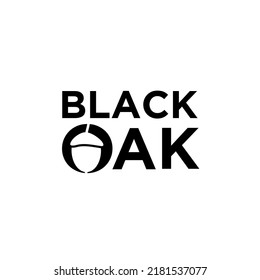 Black Oak Fruit Vector Logo