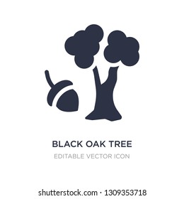 black oak tree icon on white background. Simple element illustration from Nature concept. black oak tree icon symbol design.