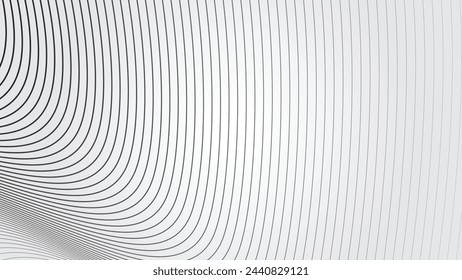 Black oblique curved lines background vector image