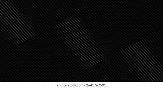 Black oblique straight line background. Masculine dark linear abstract wallpaper. Elegant luxury striped gradient texture. Grey diagonal lines backdrop for flyer, banner
