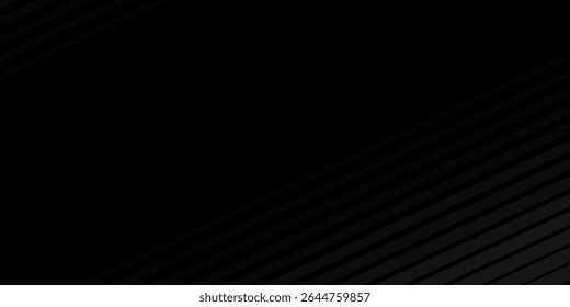 Black oblique straight line background. Masculine dark linear abstract wallpaper. Elegant luxury striped gradient texture. modern vector
