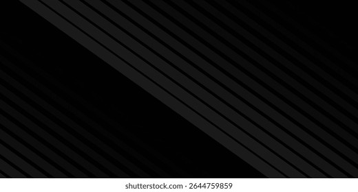 Black oblique straight line background. Masculine dark linear abstract wallpaper. Elegant luxury striped gradient texture. modern vector