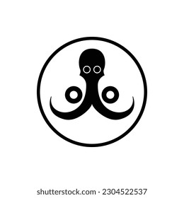diseño de ilustraciones vectoriales del logotipo de octopus negro