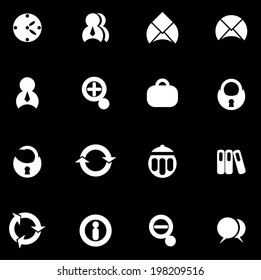 black office icons set