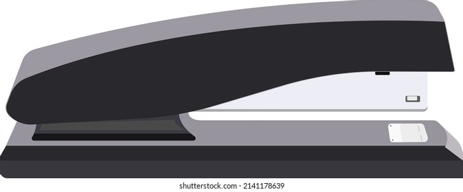 Black office staple, illustration, vector on a white background.