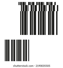 Black offset barcode. Business template with black offset code. Vector illustration. stock image. 