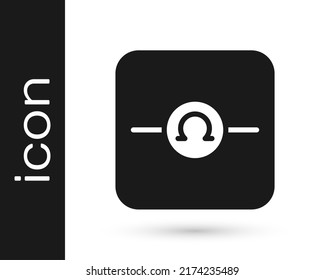 Black Ohmmeter icon isolated on white background.  Vector