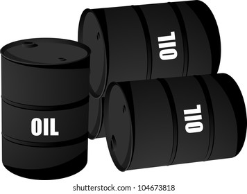 Black oil barrel concept vector isolated on white