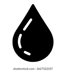 black oil drop fluid flat color vector illustration template design