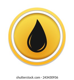 Black oil drop icon, vector eps10 illustration