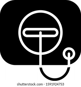 Black Oil filler cap opening at the gas station icon isolated on white background.  Vector Illustration