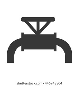 black oil hose front view over isolated background, vector illustration 