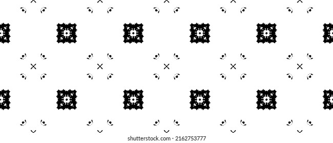 Dibujo viejo negro. Fondo de tinta dura. Elegante Textura de Ikat. Patrón de diseño de tinta. Textura Arábica Dibujada. Textura negra Doodle. Mosaico Geométrico Vector. Line Floral Batik. Imprimir fondo de algodón