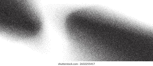 Black old texture with grainy noise. Distressed retro photo effect. Grain filter overlay. Grunge gritty texture with dust, subtle spots. Vector retro decoration illustration.