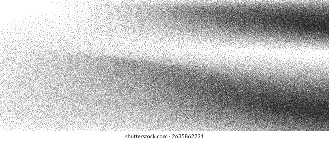 Black old texture with grainy noise. Distressed retro photo effect. Grain filter overlay. Grunge gritty texture with dust, subtle spots. Vector retro decoration illustration.