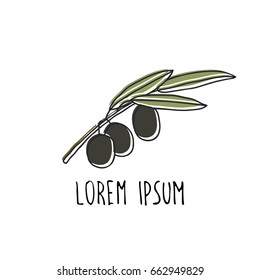 black olive doodle icon