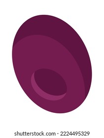 Black olive fruit flat icon Organic food