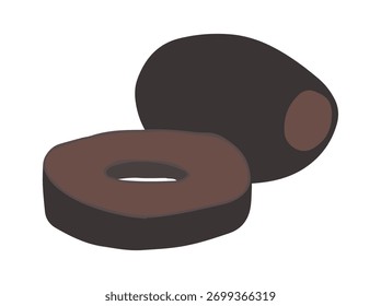 Black Olive Slice Clip Art