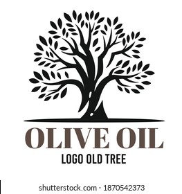 black olive tree on white background with text