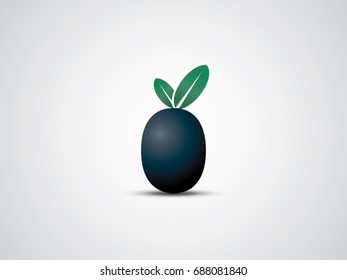 Black olive vector drawing