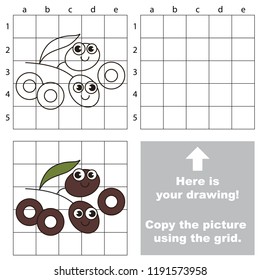black olive vegetable slice smile funny, the educational game with simple game level. Copy the picture.