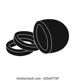 Black olive.Olives single icon in black style vector symbol stock illustration web.
